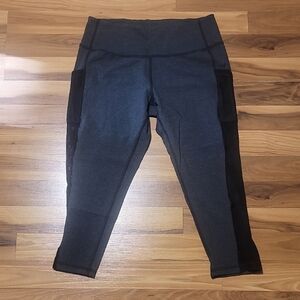 Gray And Black Capri Leggings
